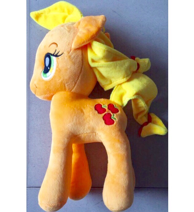 Thú bông ngựa pony màu cam 28cn