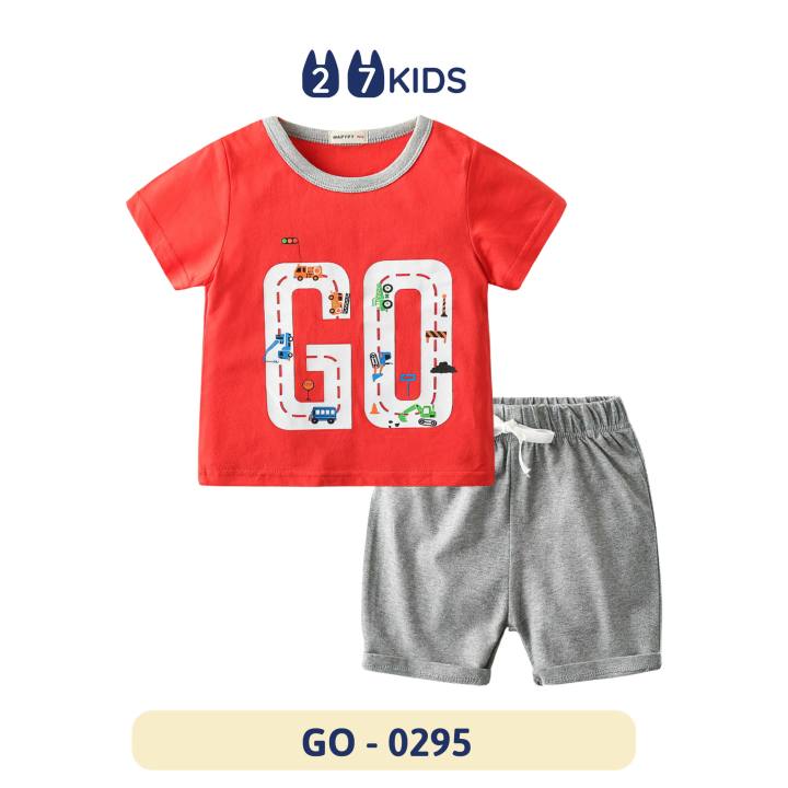 Bộ quần áo thun ngắn tay cho bé trai 27Kids WAPYPY đồ bộ nam cho trẻ từ 2-8 tuổi SBSSE1 – No Brand >>> top1shop >>> lazada.vn