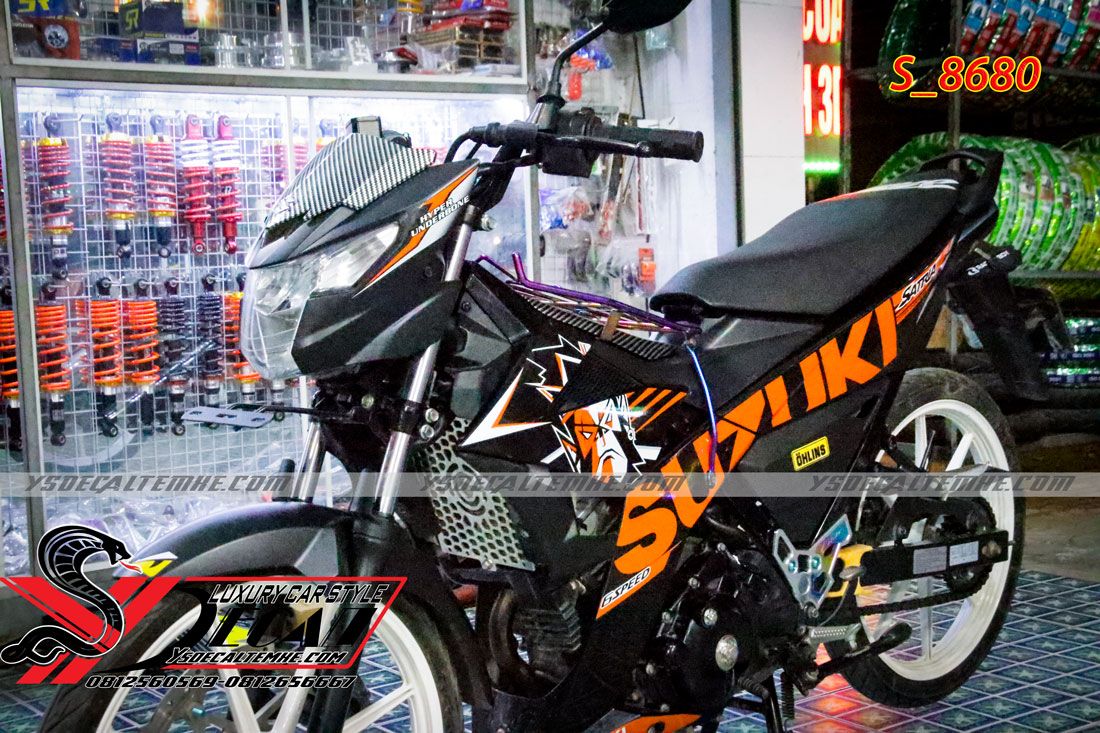Tem rời Satria,raider đen cam kingdrag