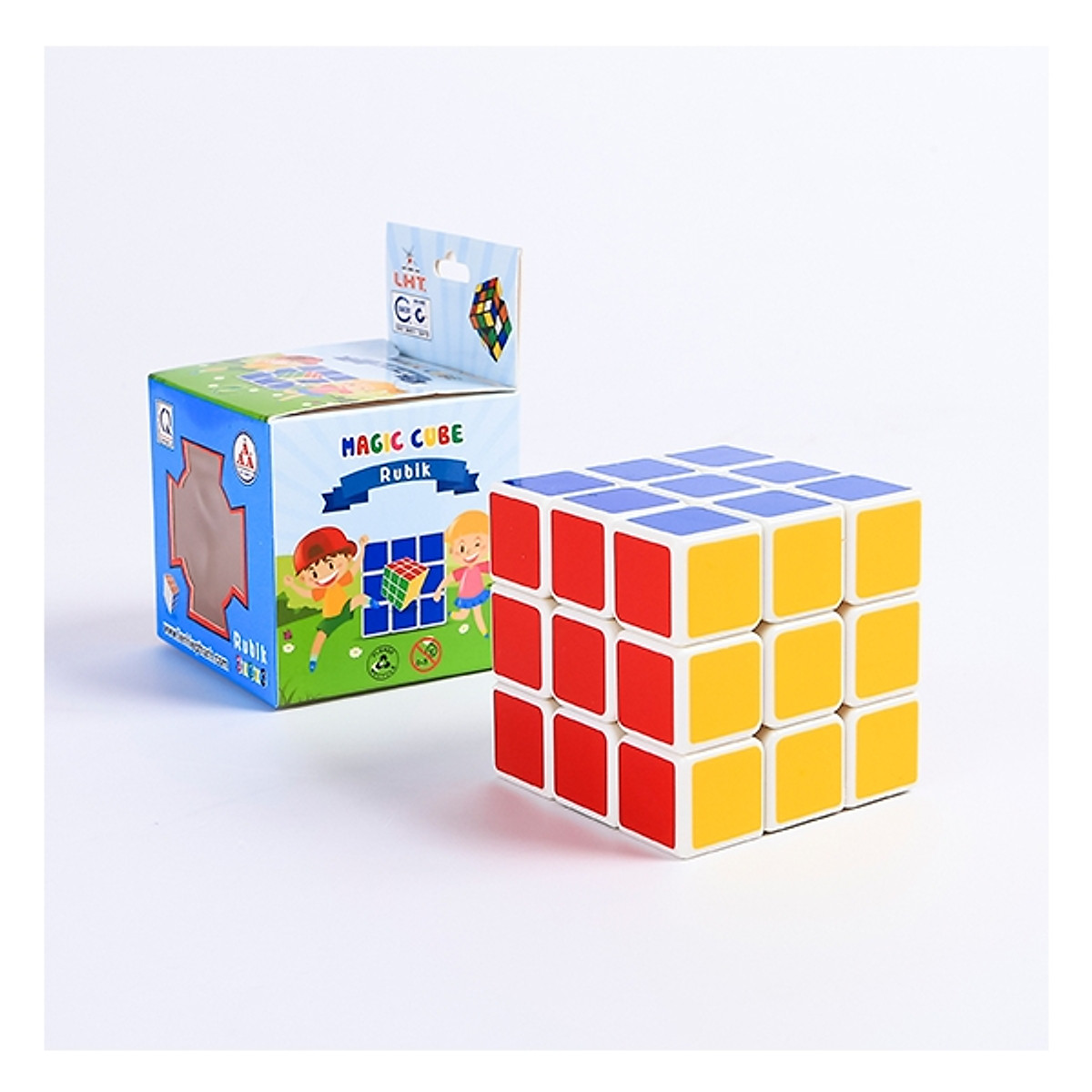 Rubik 3x3 viền trắng - Xoay trơn - Khối Rubik - Đồ chơi Rubik - Khối lập phương - Rèn luện trí não cho bé