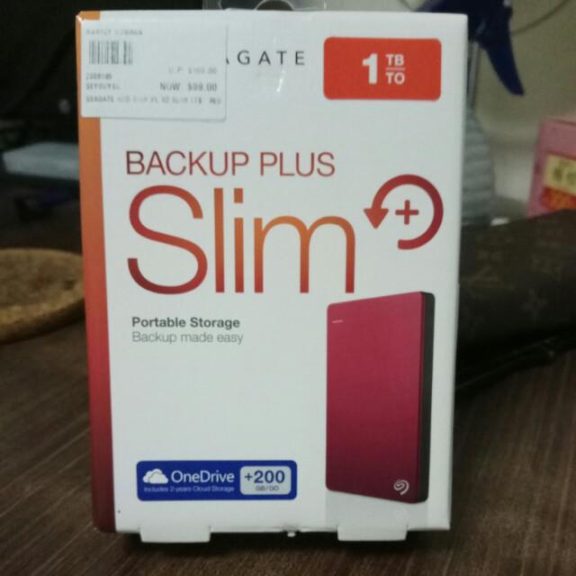 [HCM]Ổ Cứng Di Động  1TB Seagate Backup Plus Slim + Bao da