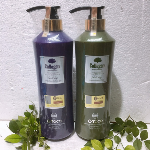 Bộ Dầu Gội + Xả Toco Collagen Kích Thích Mọc Tóc (2 Chai 785Ml) (Dầu Xả)