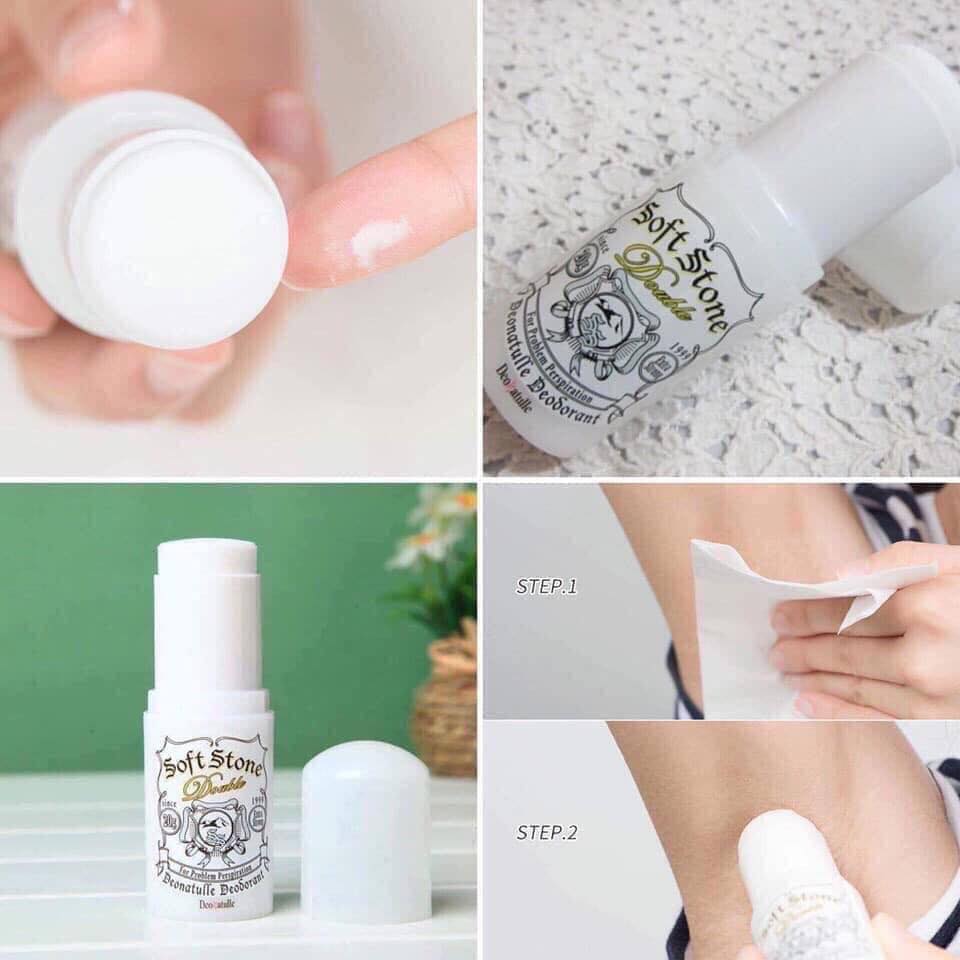 (Nội Địa Nhật 2021) Lăn khử mùi đá khoáng Soft Stone (Đủ Bill)