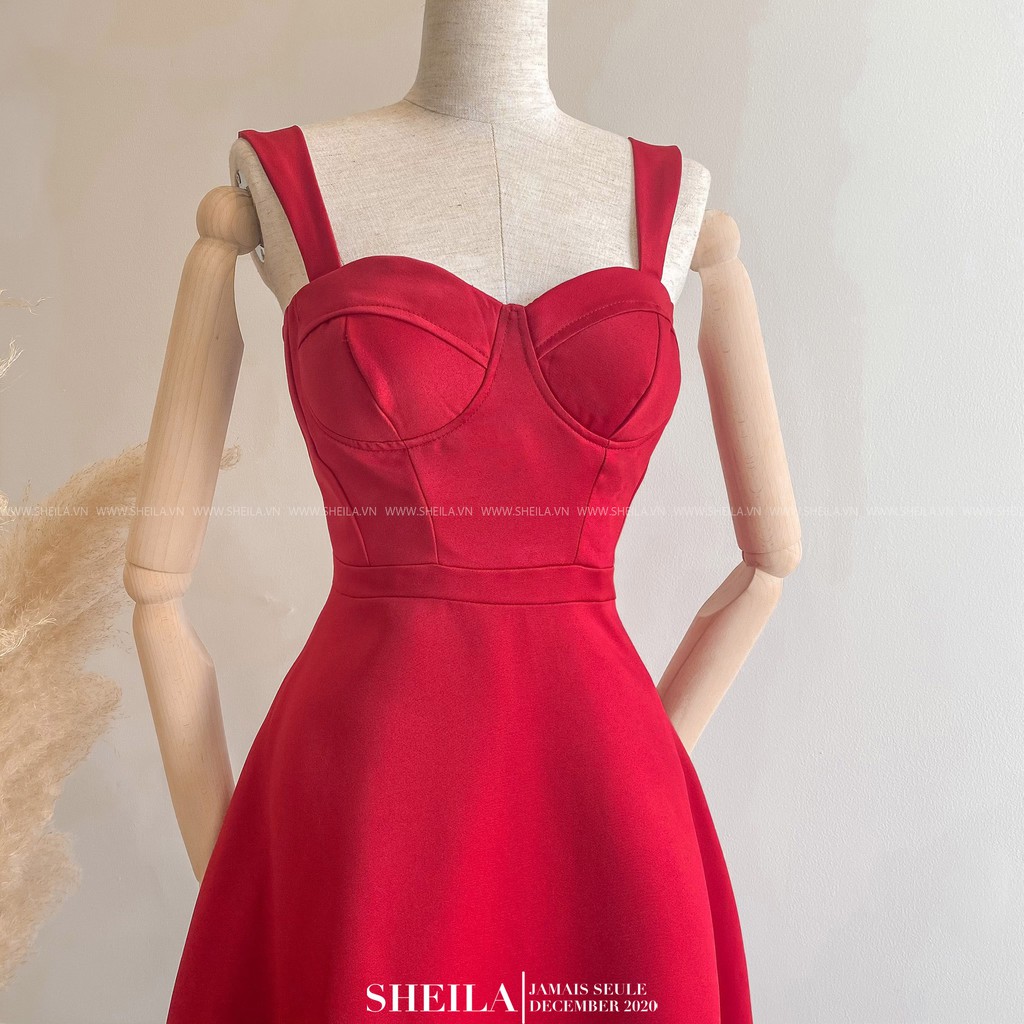 Sheila Đầm 2 Dây Cúp Ngực Wire Dress