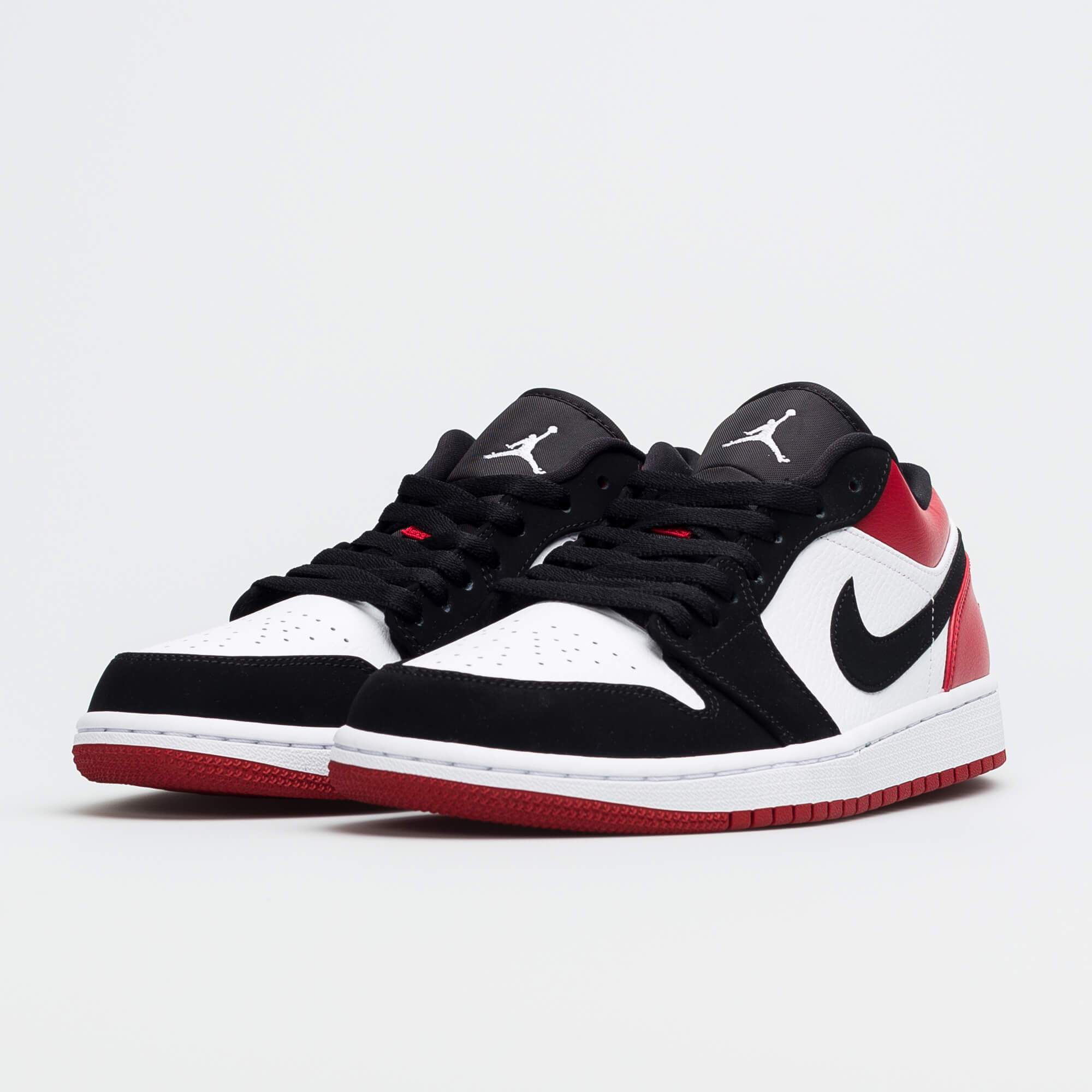 Giày Thể Thao J0rdan 1 low Black Toe ( JD1 thấp cổ đỏ đen )