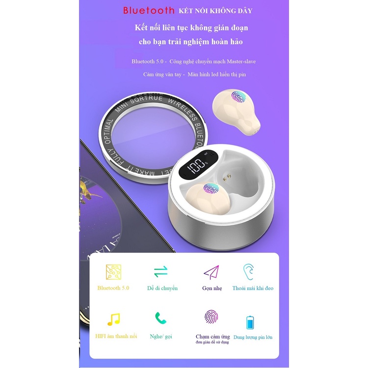 Tai Nghe Bluetooth 5.0  X.26 - Phong Cách Trẻ Trung
