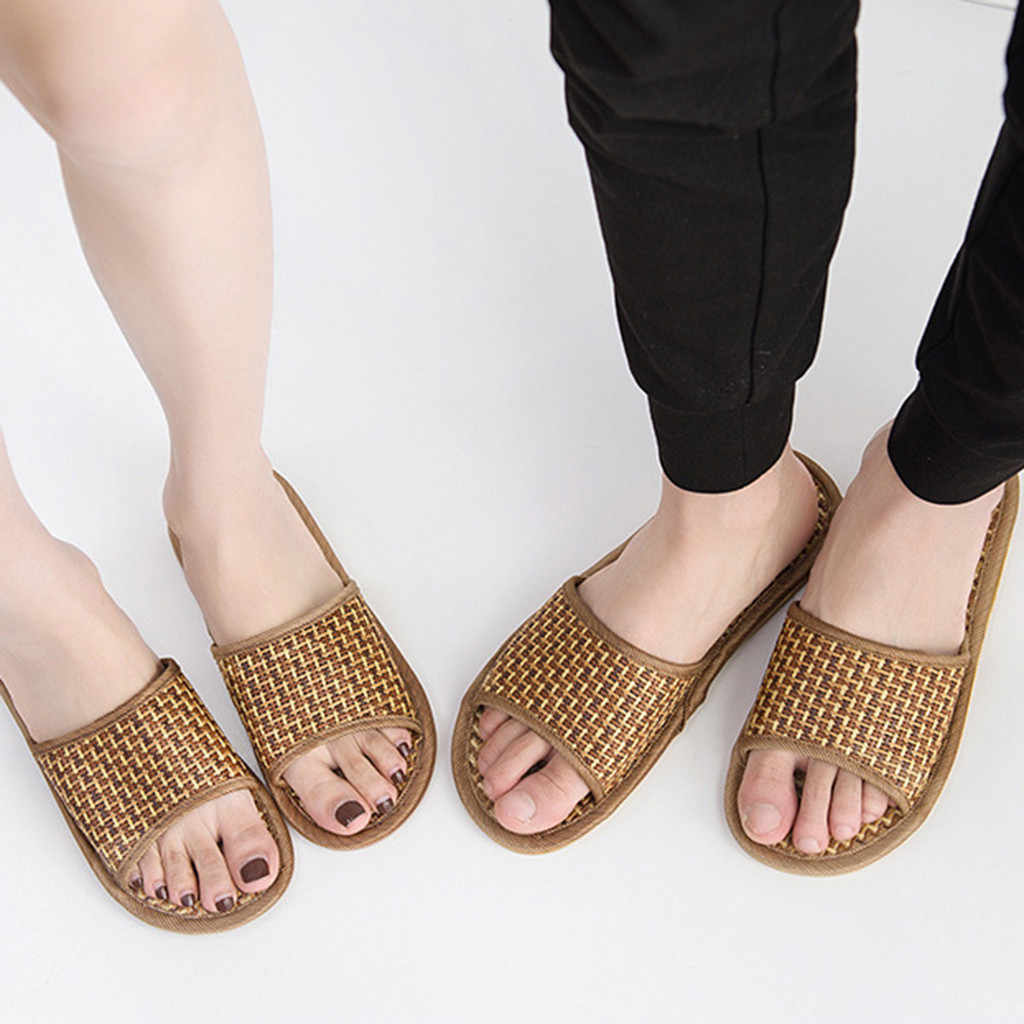 Sandals rush rattan super cool sandals seagrass woven rattan rattan slippers summer sandals seagrass slippers pattern room slippers sedge cheap sandals sedge bearing indoor office Company