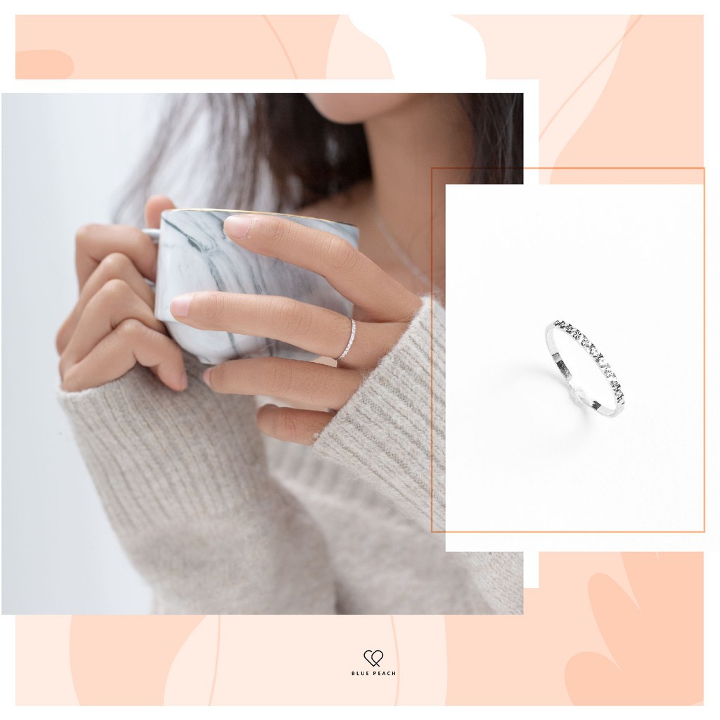 Nhẫn Bạc Nữ Blue Peach TNC Jewellery