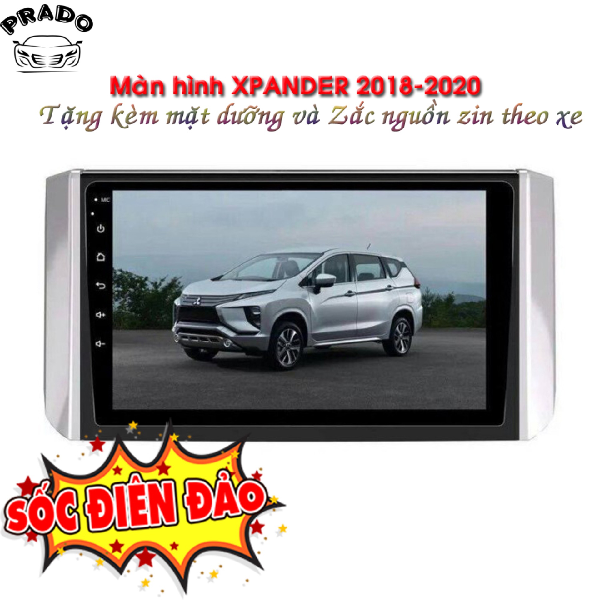 Màn hình android 9 inch lắp đặt theo xe Mitsubishi XPANDER 2018 2019 2020 2021 Tặng mặt dưỡng + Tặng zắc zin theo xe xpander, Màn hình Xpander 2018, 2020, 2021, Màn hình DVD Android cho xe Mitsubishi Xpander