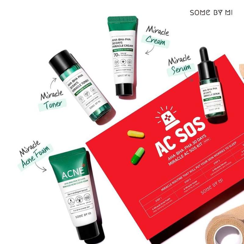Set Dưỡng Da Mụn Some By Mi AHA- BHA-PHA 30 Days Miracle Travel Kit giá rẻ