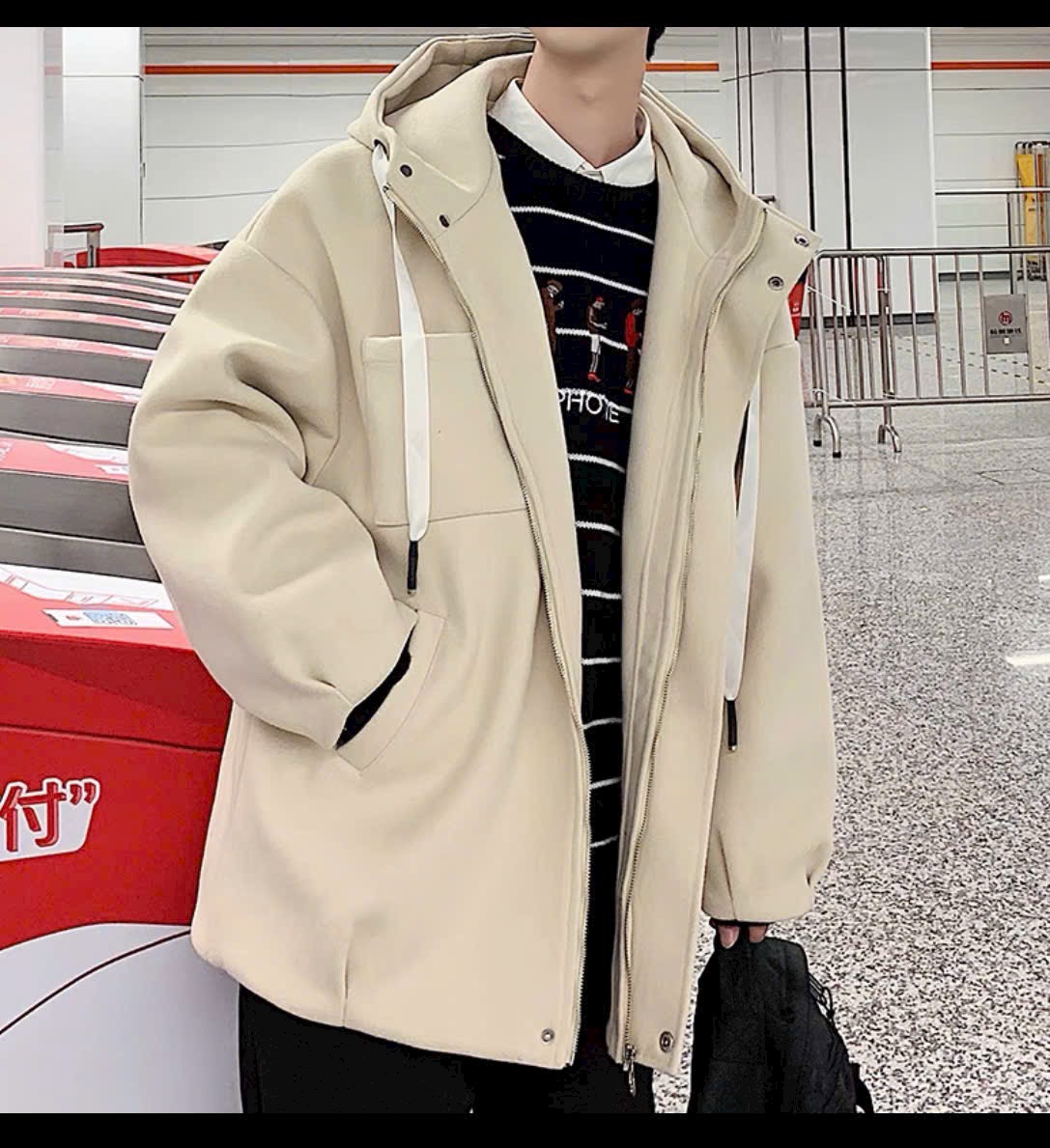 Áo khoác hoodie nam túi hôp phong cách mới cực chất form rộng thu đông - u89