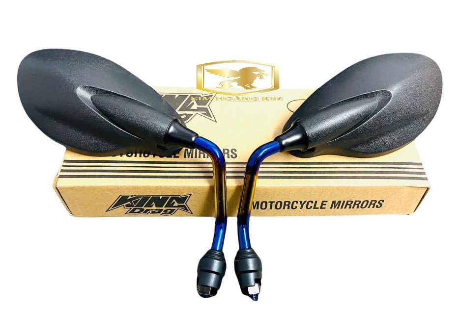 Cặp Kính kiểu YAZ chân Xi 7 màu Titan KINGDRAG gắn mọi loại xe máy Exciter Sirius Winner Sonic Wave Dreem Gương chiếu hậu