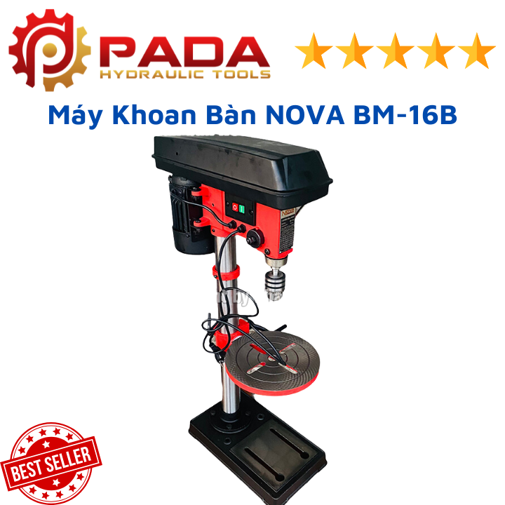 Máy khoan bàn nova bm-16b - công suất 550w - cao 1m - chất lượng