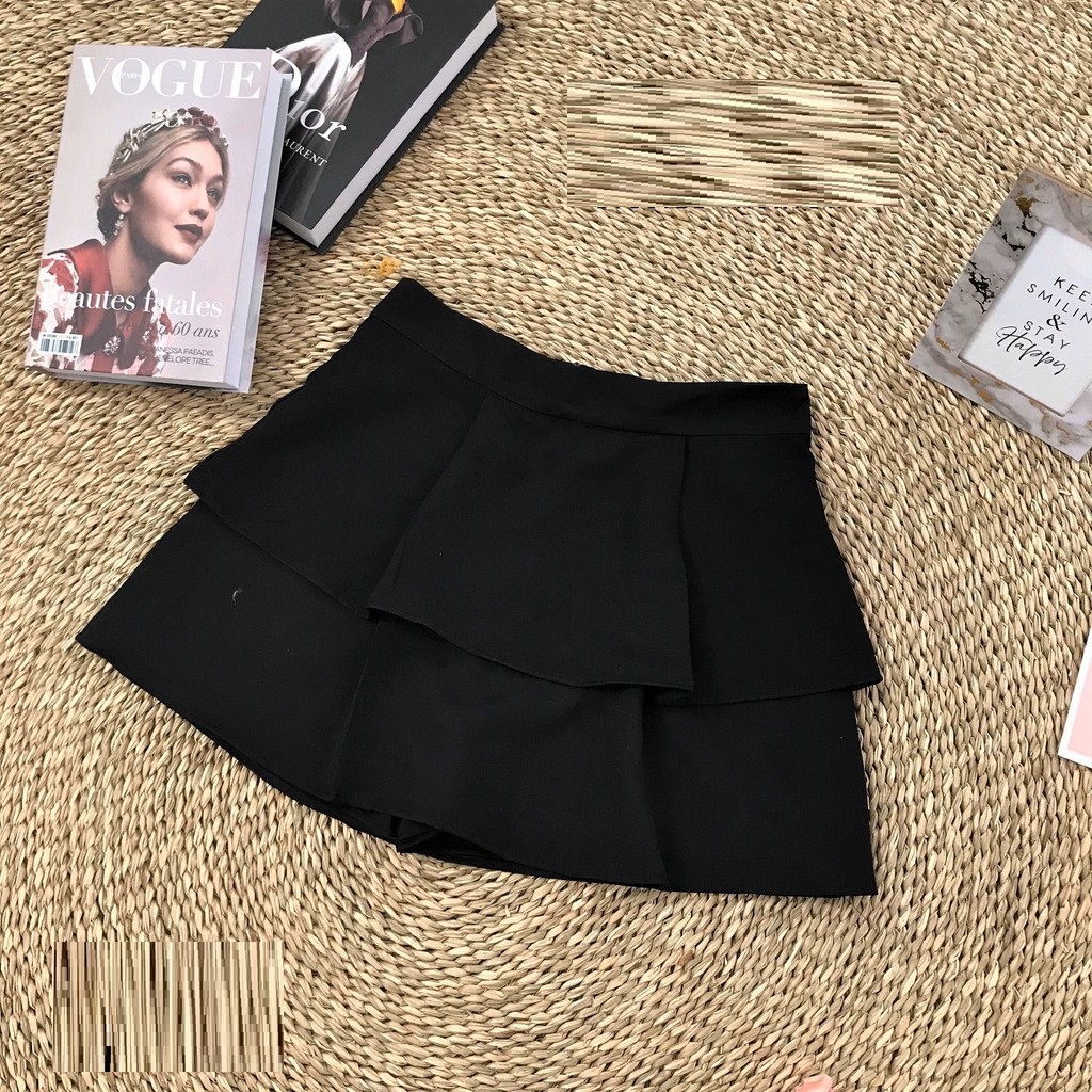 [Mã FASHIONXANH264 giảm 10k đơn 50K] Chân váy tiểu thư dáng ngắn- hai tầng