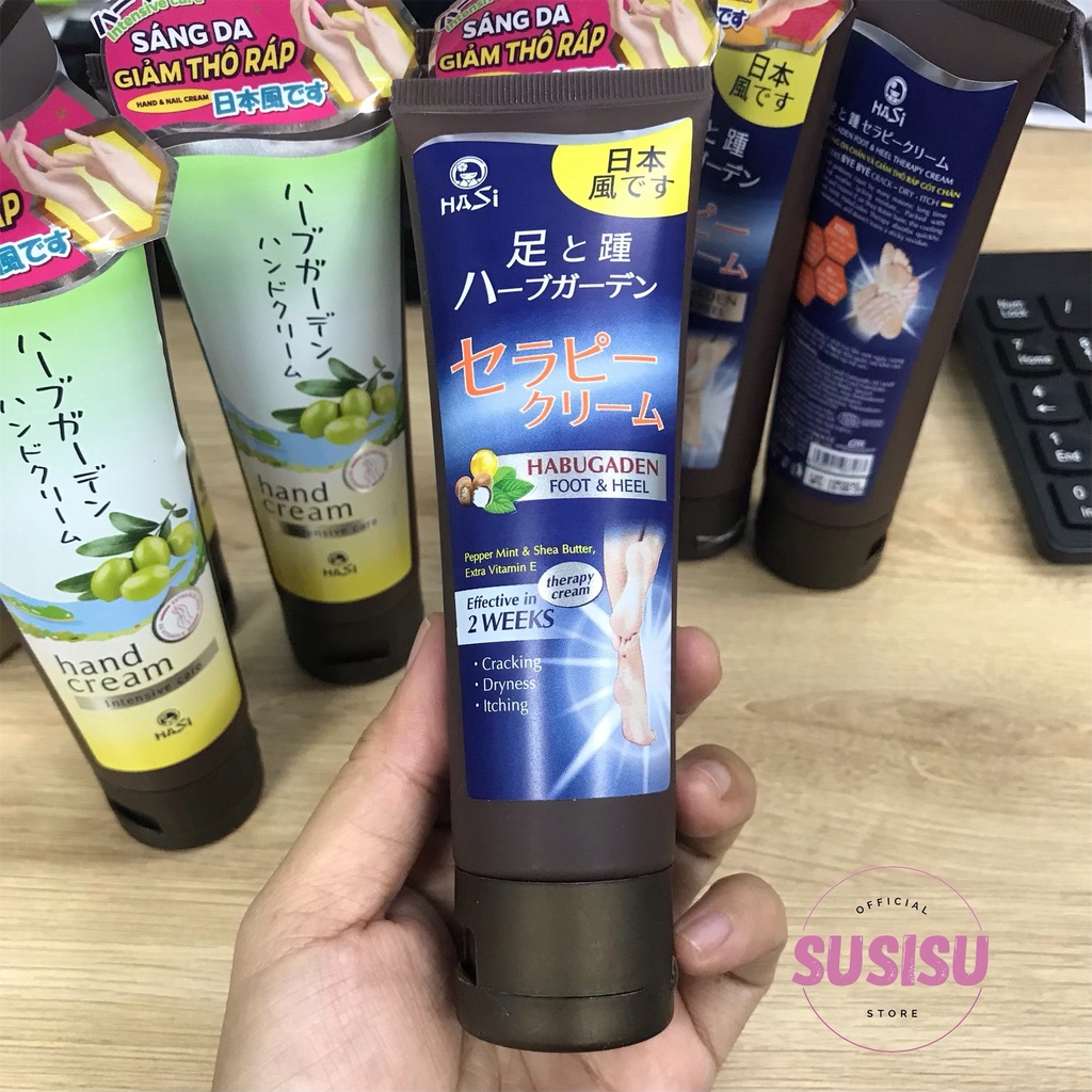 Hasi kokeshi foot cracked ginkgo cream 80g Bean butter extract/Hasi olive/purple lavender hand cream