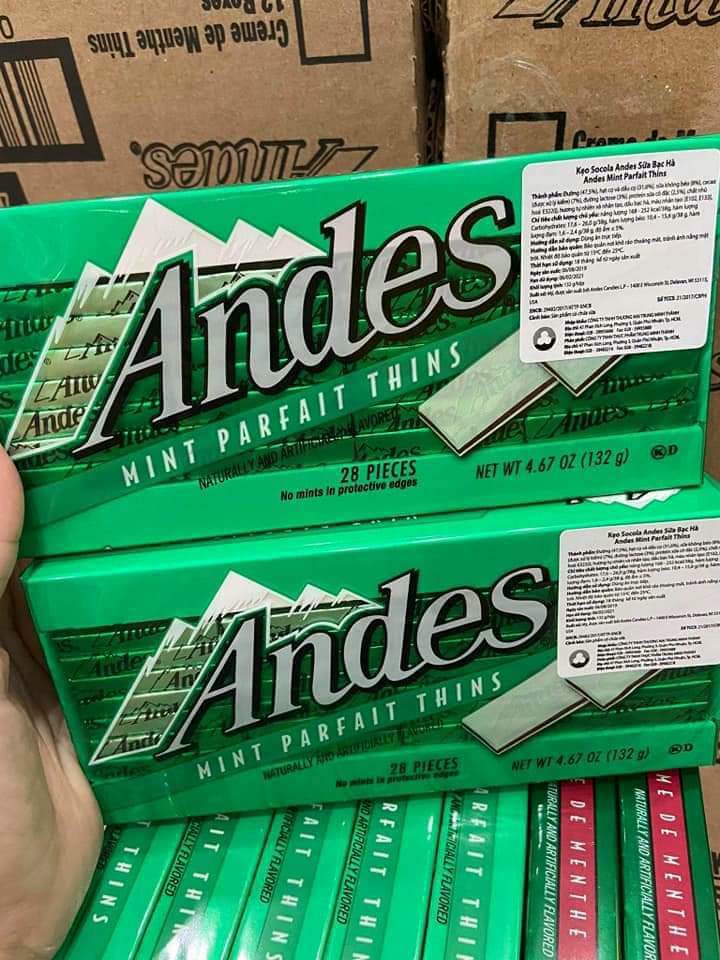 Socola Andes Sữa Bạc Hà 132g