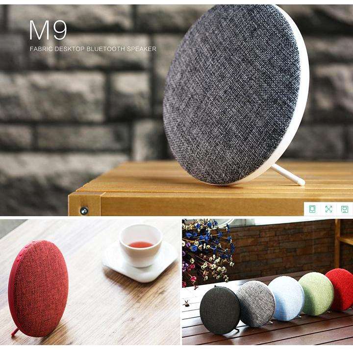 (Loa Mới 2020) Loa Bluetooth Remax RB-M9 Remax M9 bọc vải âm chất công suất kép 3.5W ,Loa nghe nhạc Bluetooth không dây,  Loa Bluetooth Remax RB-M9 độc lạ đẹp, Loa vải thời trang Bluetooth hình tròn Remax RB - M9