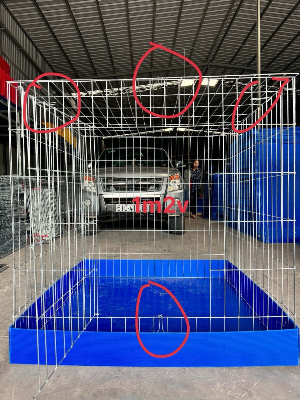 CHUỐNG GÀ 1M2 CÓ KHAY KẼM 3LI5 (hàng ráp sẳn)