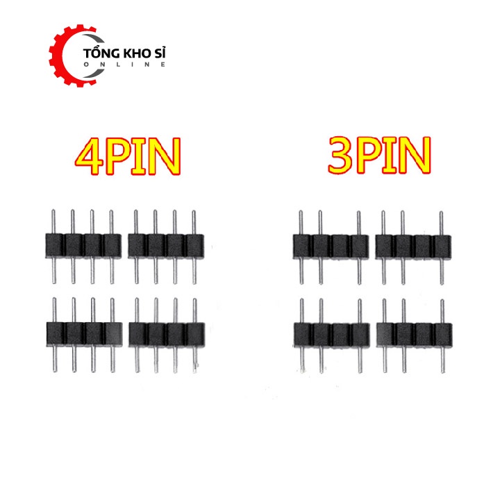 Jump led - chân ghim nối led rgb 5050 3 pin 4 pin - jack nối chân đèn led, máy tính