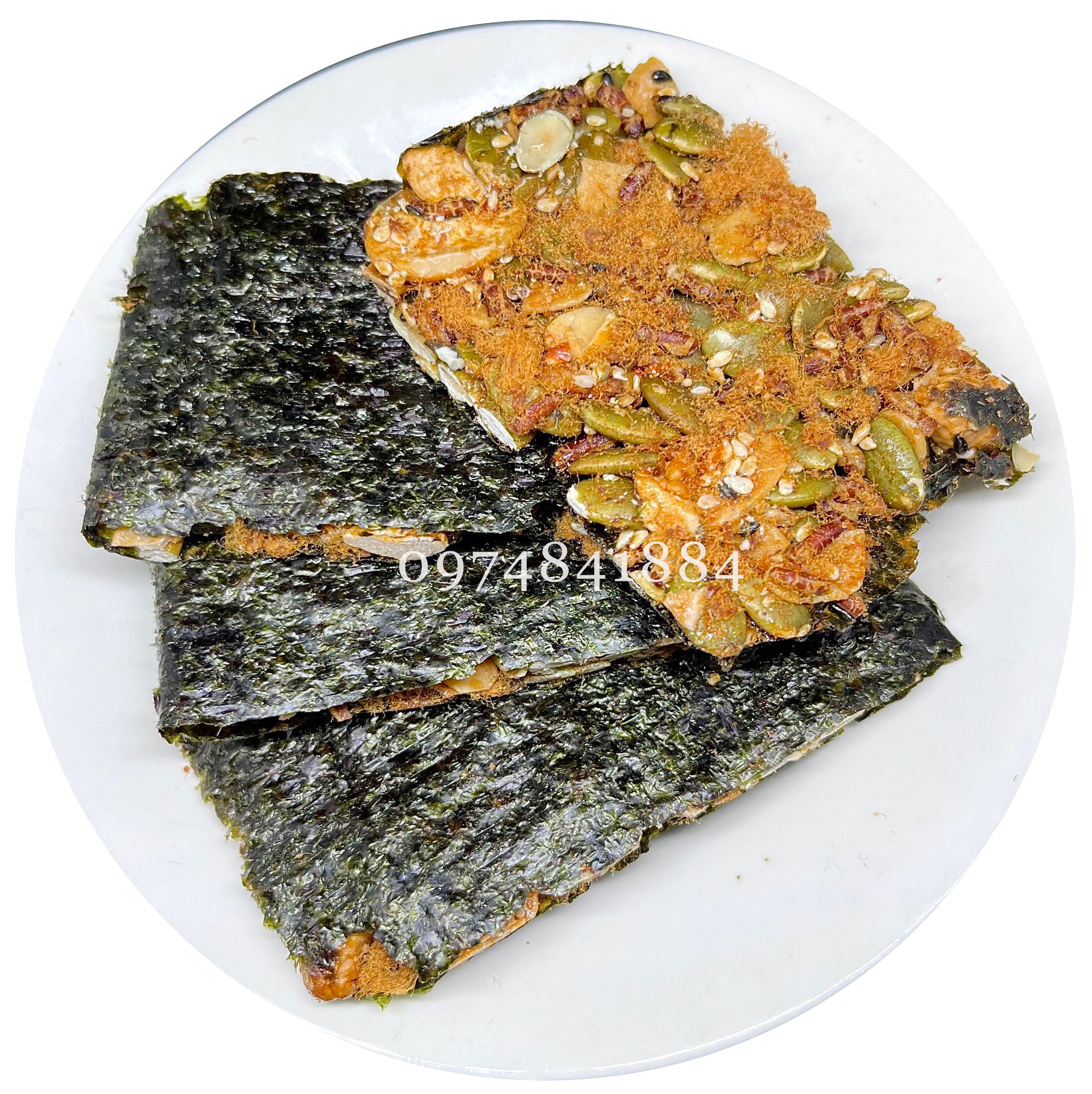 Rong biển kẹp hạt chà bông 250g/ 500g/ 1kg - snack rong biển - đồ ăn vặt