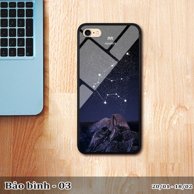Ốp kính Iphone 7 - Iphone 8 in cung hoàng đạo