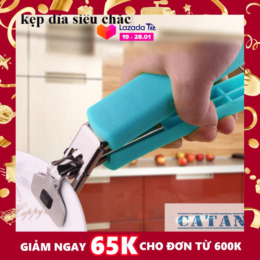[HCM]Kẹp inox gắp chén dĩa chống trượt. Kẹp gắp bát tô từ lò vi sóng chống nóng tay có mút silicone chống trượt siêu tiện lợi GD19-KGDN