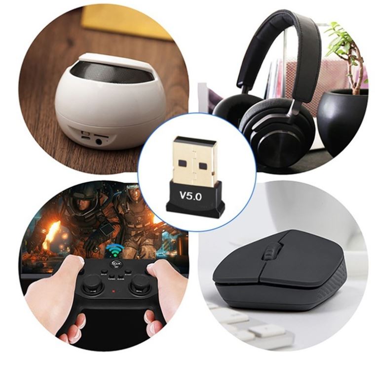 USB Bluetooth 5.0 cho PC -USB Bluetooth Máy tính kết nối 20m V5.0