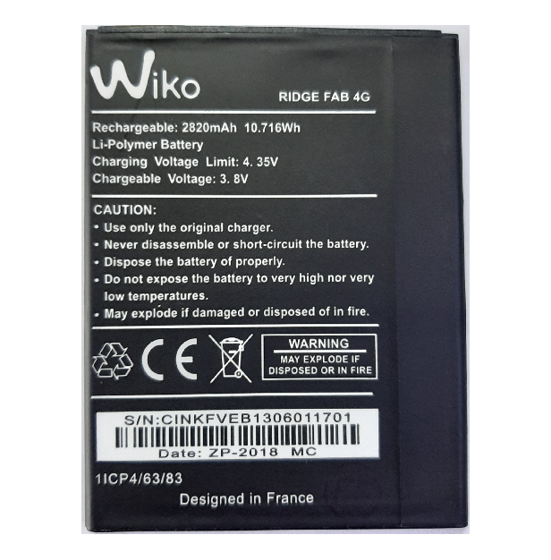 Pin điện thoại Wiko RIDGE FAB 4G