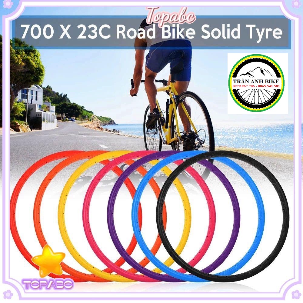 Lốp (Vỏ) Đặc Không Săm Xe Đạp Fixed Gear Single Speed 700x23C (23-622) - 1 Cái
