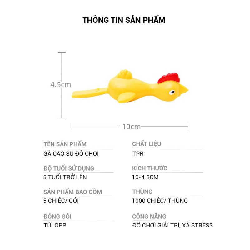 Gà bay cao su dính tường vui nhộn
