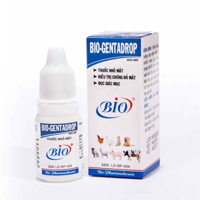 Nhỏ Mắt Cho Chó Mèo BiO-Gentadrop 10ml