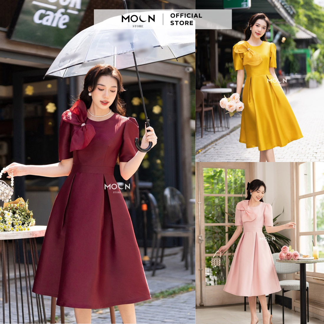 21+ mẫu váy công sở xòe liền thân giúp nàng xinh đẹp hơn khi đi làm -  Beaudy.vn