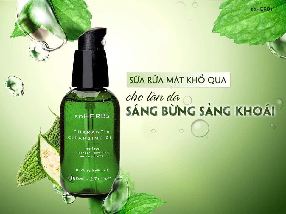 Sữa rữa mặt khổ qua soHERBs Charantia Cleansing Gel