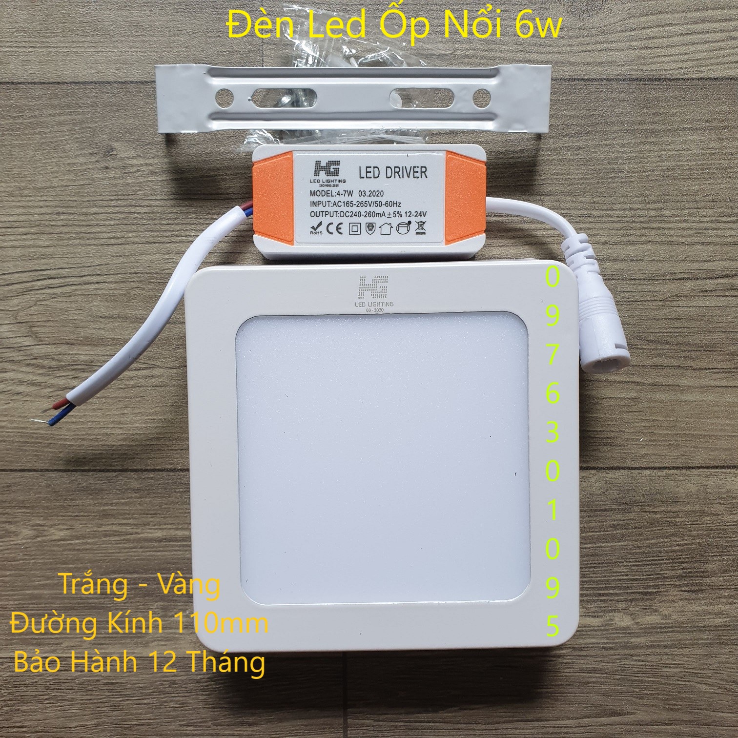 Đèn led ốp trần 6w siêu sáng [ Ốp Nổi ]