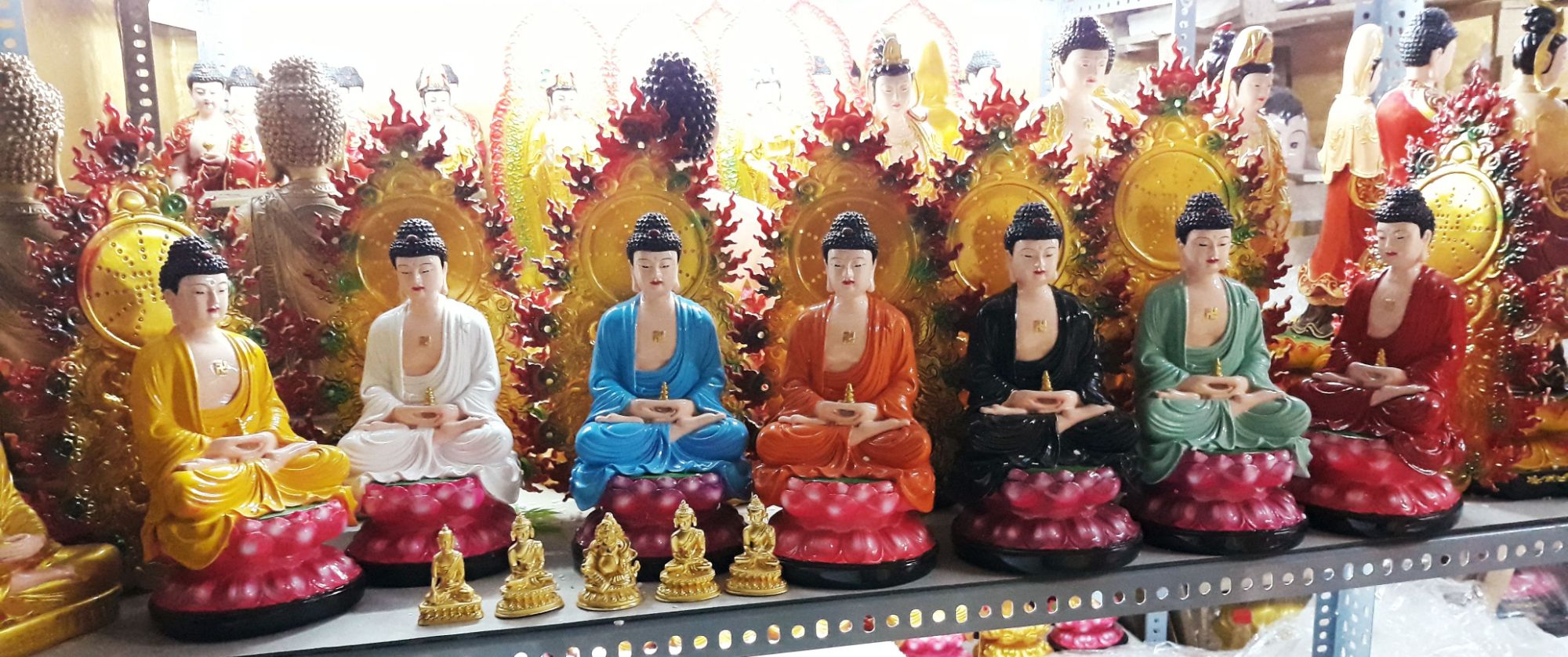 Bộ Dược Sư cao 30cm vẽ màu (khong bao gồm lá đề)