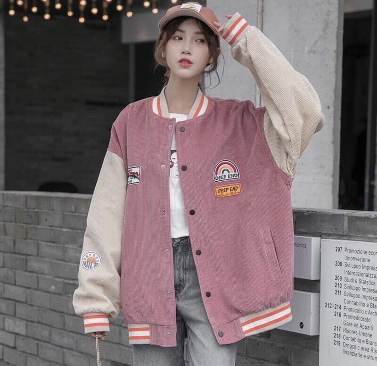ÁO KHOÁC NHUNG GÂN BOMBER CAO CẤP