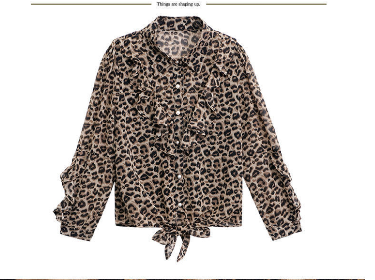 Women's Shirt with Leather Pattern A559