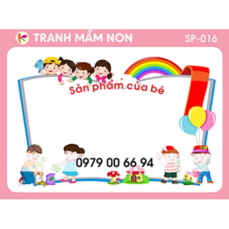 Decal Mầm Non - SẢN PHẨM CỦA BÉ (16 MẪU)