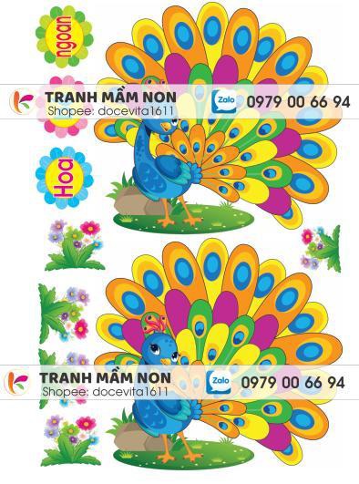 Tranh decal mầm non-Góc bé ngoan