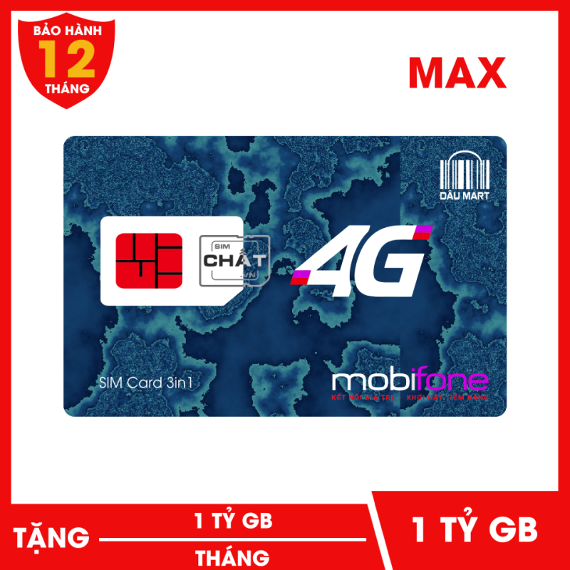 SIM 4G MAX Mobifone F120WF 1 Tỷ GB/Tháng