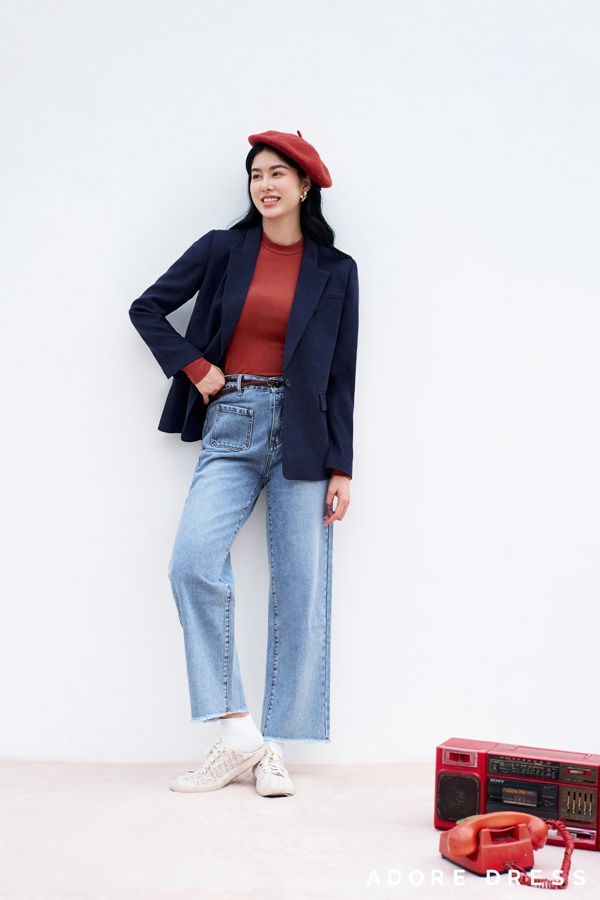 Blazer casual style da lộn 312BL1036 ADOREDRESS