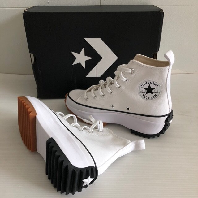 Giày Sneaker Converse Run Star Hike High White ( Tặng túi converse + bill + tất)