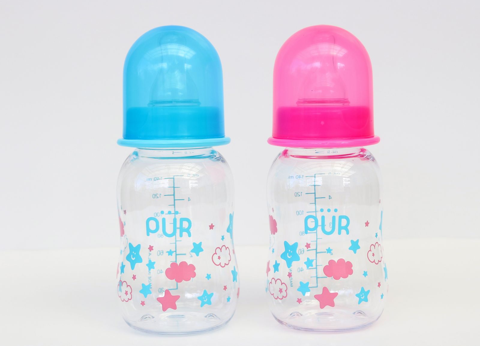 Bình sữa cổ thường thân thon có eo Pur 140ml