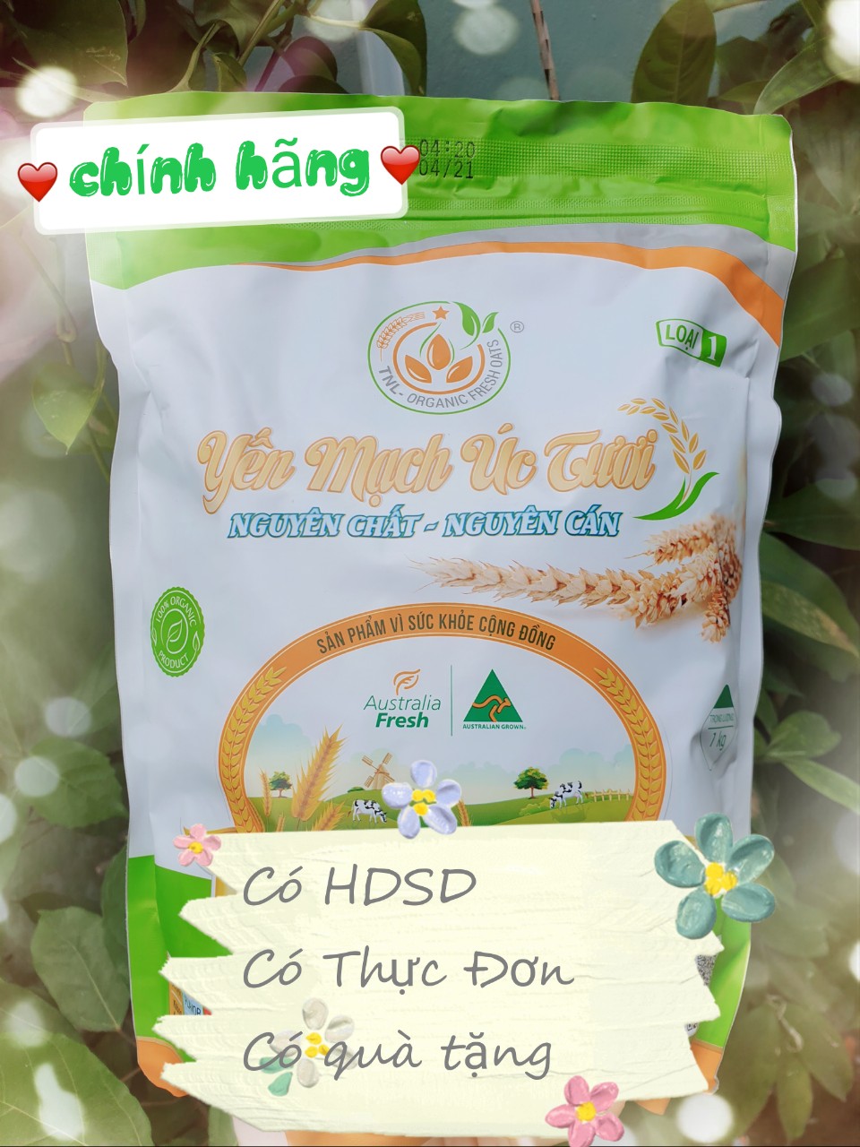 COMBO SỈ 5KG YẾN MẠCH ÚC TƯƠI LOẠI 1