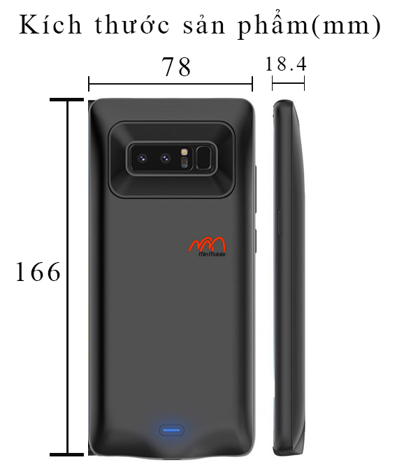 Ốp Lưng Kiêm Sạc Dự Phòng Samsung Note 8 5500mAh