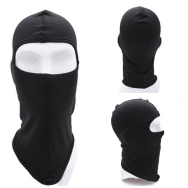 Khăn trùm đầu Ninja Full Đen chất liệu thun lạnh co giãn chống nắng, chống bụi bảo vệ da mặt da mặt, da đầu vô cùng hiệu quả