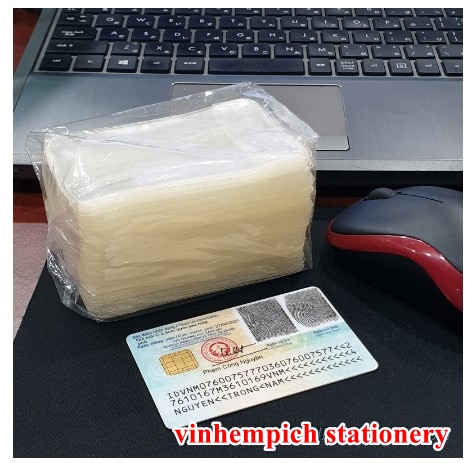 Lốc 100 cái bao cccd gắn chíp, thẻ atm, vỏ căn cước công dân, thẻ tín dụng, bằng lái trong suốt có nắp lốc 100 cái