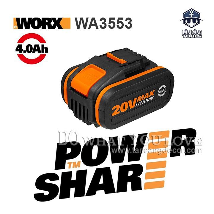 Pin Lithium Worx WA3553 20V 4Ampe