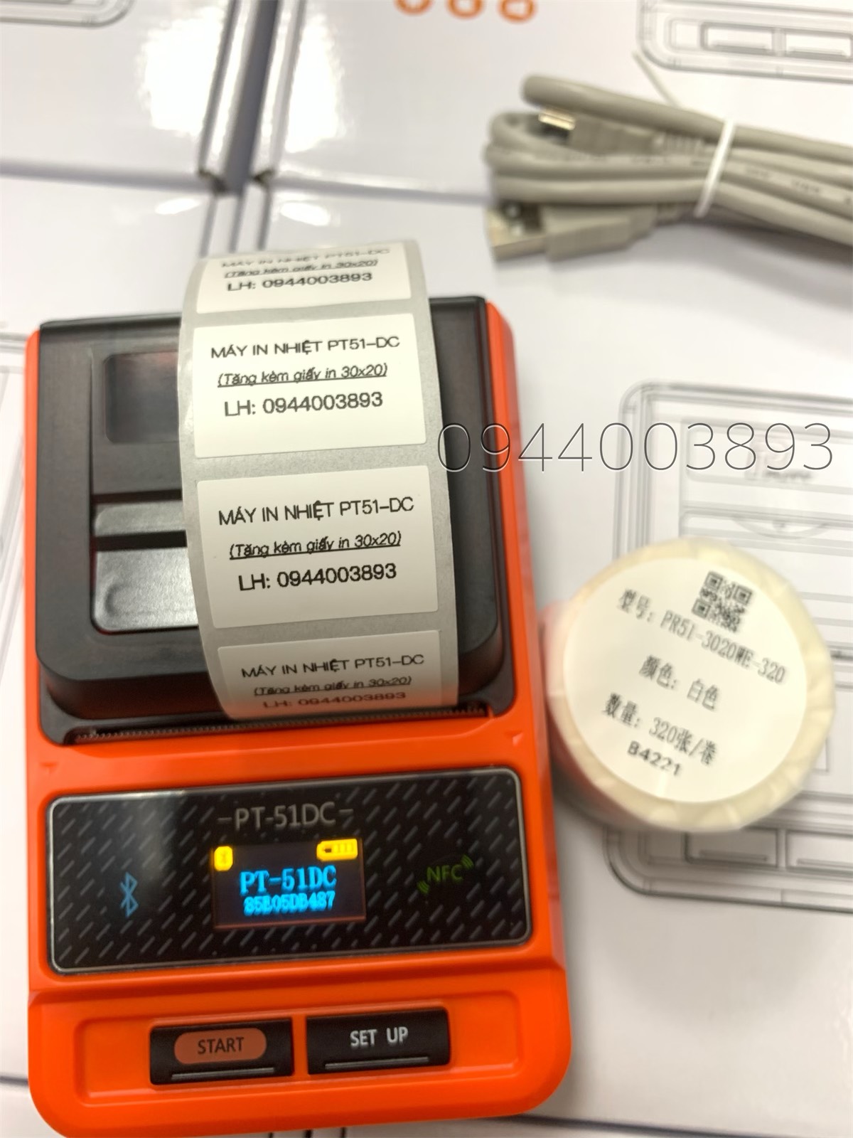 Máy in nhiệt cầm tay PT-51DC (mẫu mới)