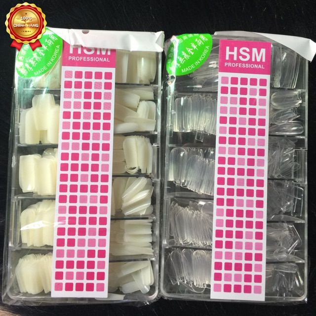 Móng úp trơn HSM hộp 500 móng